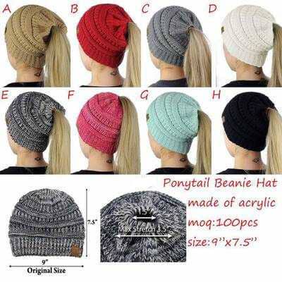 Slouch Hat with Ponytail Hole