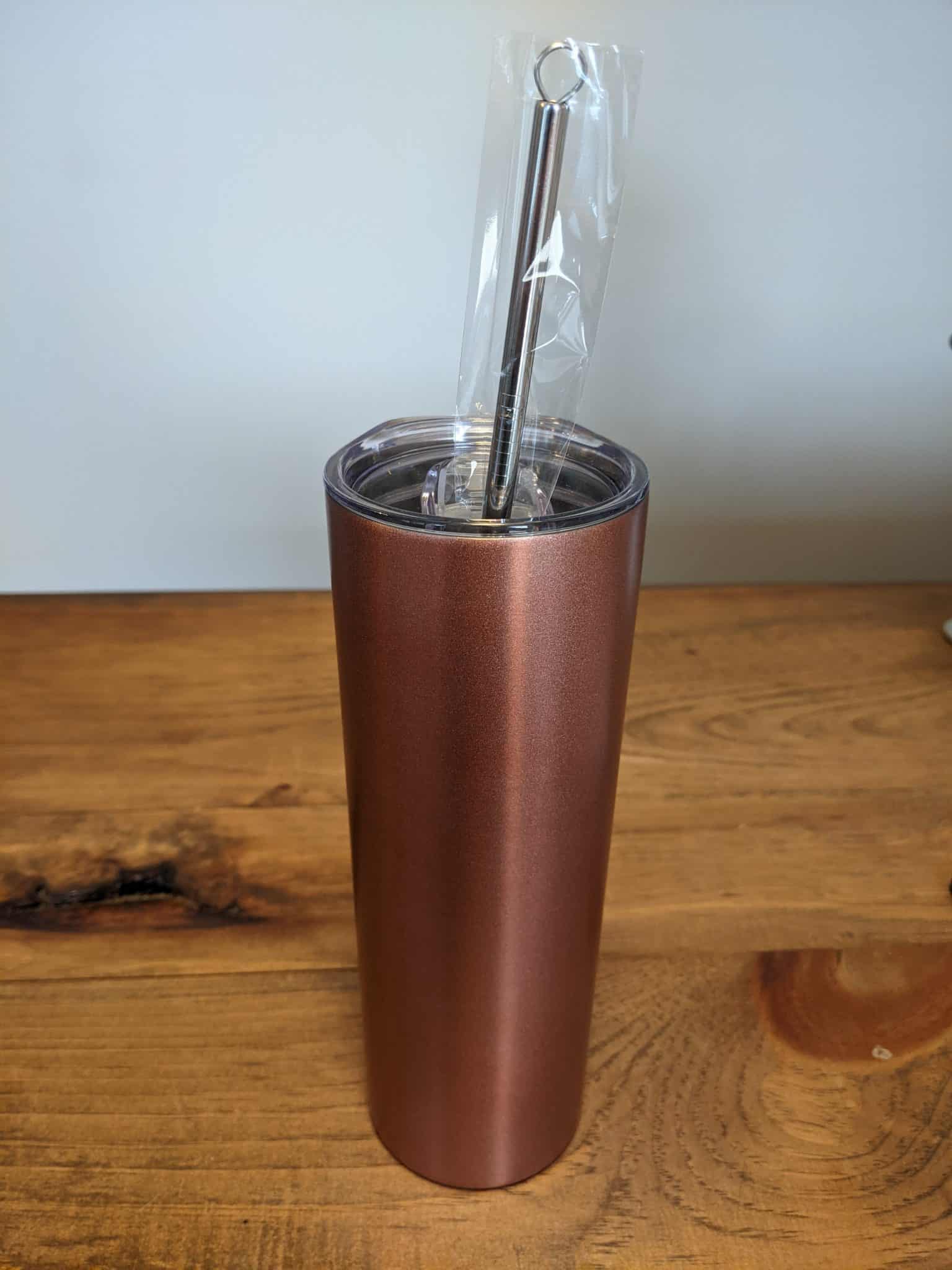 20oz Skinny Stainless Steel Tumblers Metallic Colours (Non Sublimation