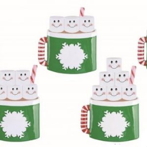 Marshmallow Mug Family Resin Ornament