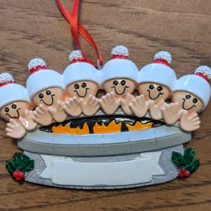 Fire Pit Family Resin Ornament