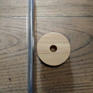 Bamboo lid and Steel Straw for 18oz and 20oz Beer Can Glasses