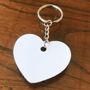 Heart Keychain Double-Sided Aluminum