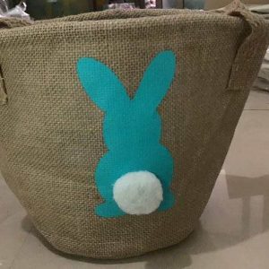 Foldable Burlap Easter Bucket