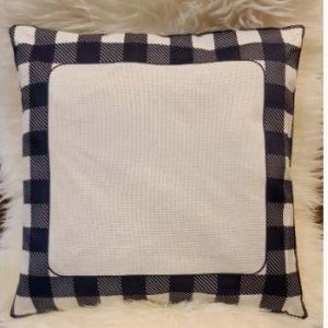 Plaid Blank Front Pillow Cover