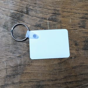 Rectangle Keychain with Key Ring
